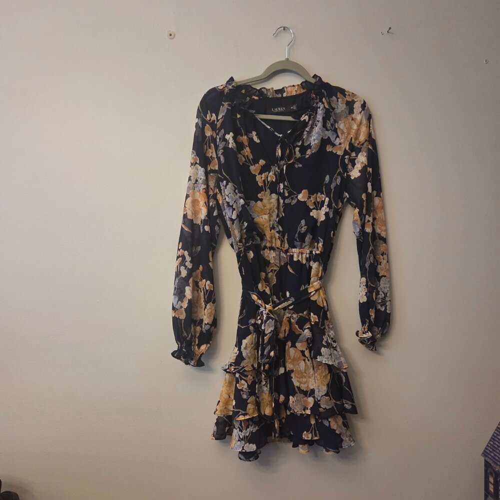 Lauren Ralph Lauren Floral Mini Dress, Size 10P